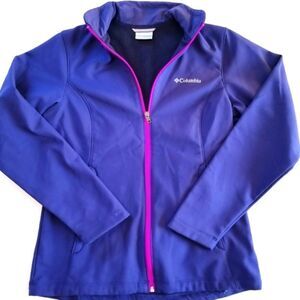 columbia womens softshell jacket purple small